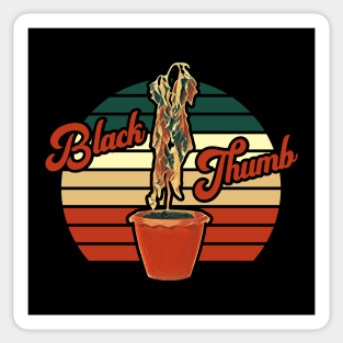 Gardening Badly - Black Thumb Sticker